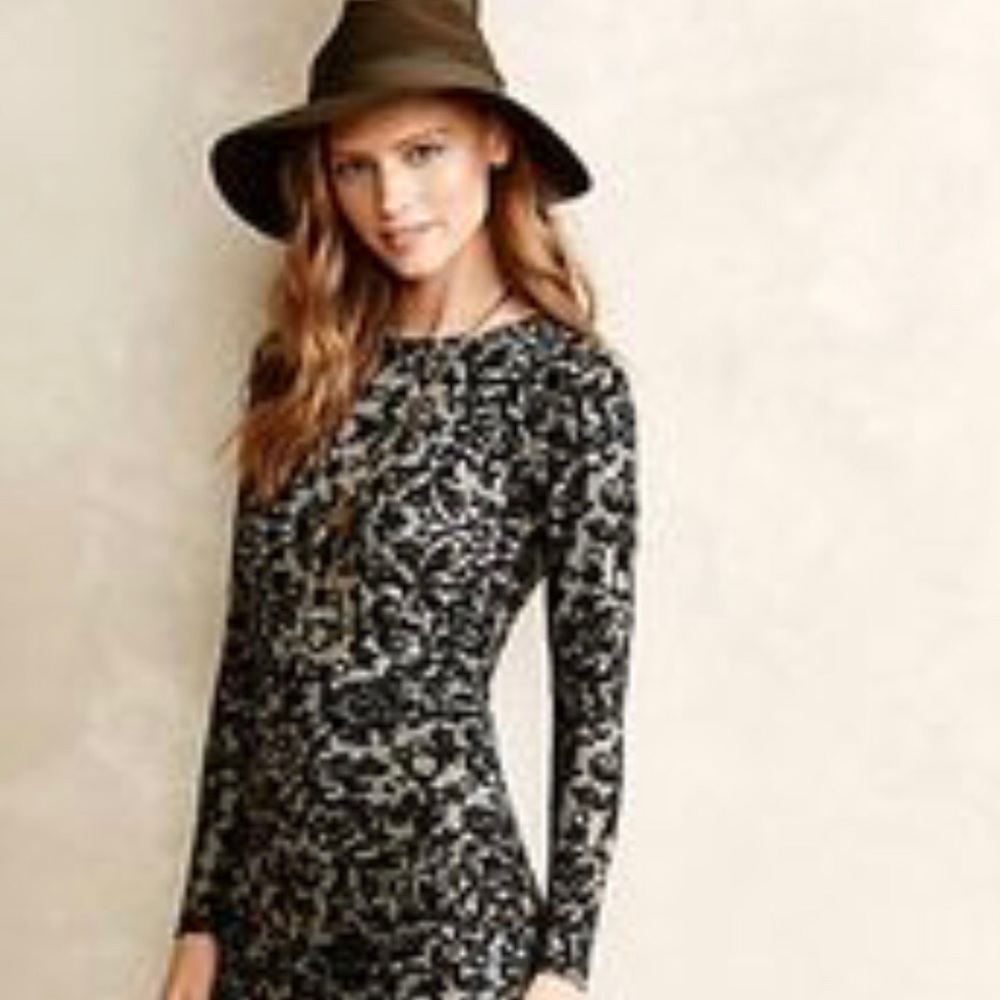 Anthropologie Jaquard Knit Dress, Size XS